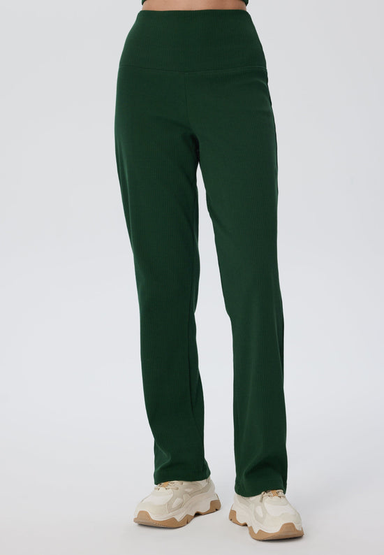 Leela Cotton 4071-067 | Ripp Hose - Tannennadel Große Rabatte