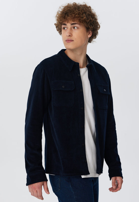 Leela Cotton 9233-045 | Unisex Cord Jacke - Nachtblau VIP-Rabatte