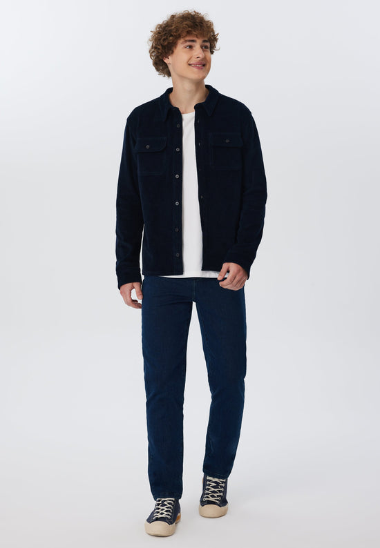 Leela Cotton 9233-045 | Unisex Cord Jacke - Nachtblau VIP-Rabatte