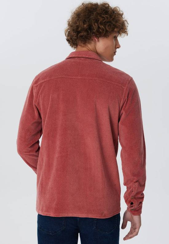 Leela Cotton 9233-072 | Unisex Cord Jacke -Dunkel Mauve Super Sparpreis