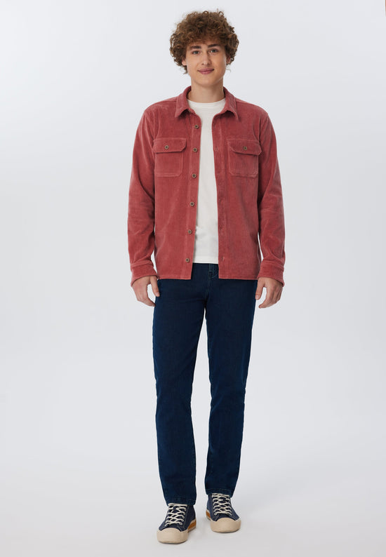 Leela Cotton 9233-072 | Unisex Cord Jacke -Dunkel Mauve Super Sparpreis