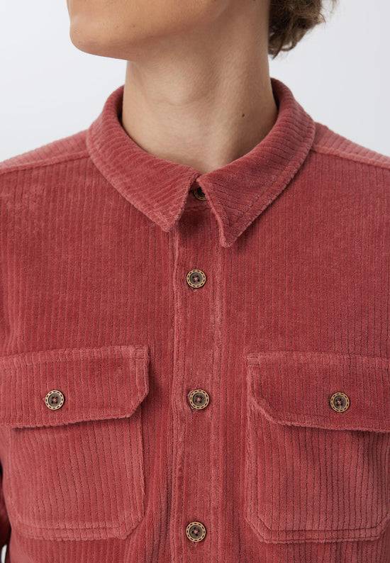 Leela Cotton 9233-072 | Unisex Cord Jacke -Dunkel Mauve Super Sparpreis