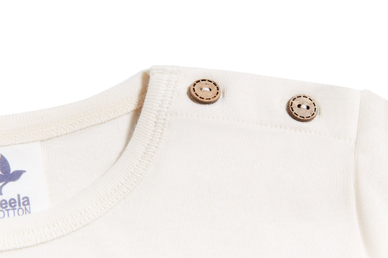 Leela Cotton 2060 | Baby Basic Langarmshirt - Natur Kostenlose Rückgabe