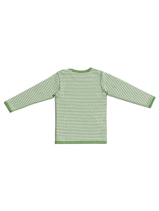 Leela Cotton 2290 | Baby Wendelangarmshirt - Waldgrün-Beige-Melange JETZT KAUFEN