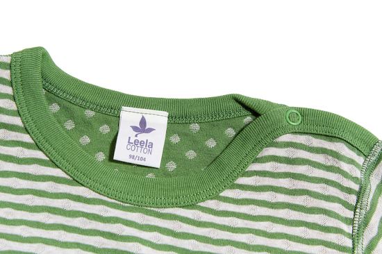 Leela Cotton 2290 | Baby Wendelangarmshirt - Waldgrün-Beige-Melange JETZT KAUFEN