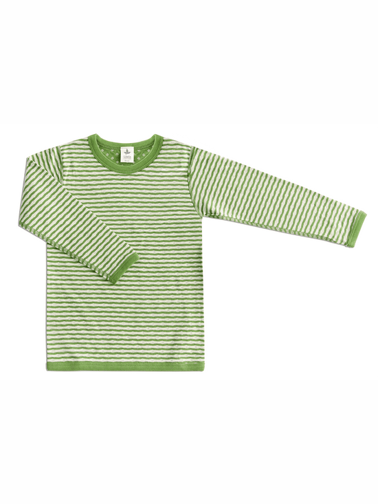 Leela Cotton 2290 | Baby Wendelangarmshirt - Waldgrün-Beige-Melange JETZT KAUFEN