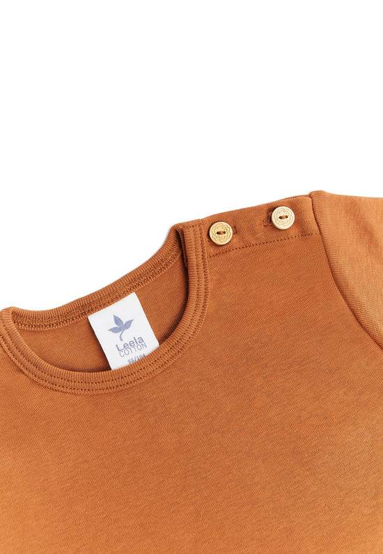 Leela Cotton 2010 MK | Basic Kurzarmshirt - Mokka Bis zu 60% Rabatt