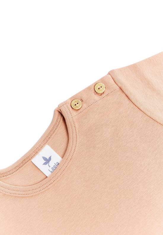 Leela Cotton 2010 CC | Basic Kurzarmshirt - Café Crema Bis zu 65% Rabatt