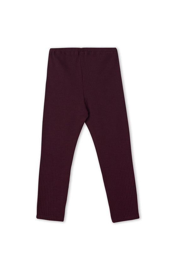 Leela Cotton 2052 AU | Ripp-Leggings - Aubergine Riesige Rabatte