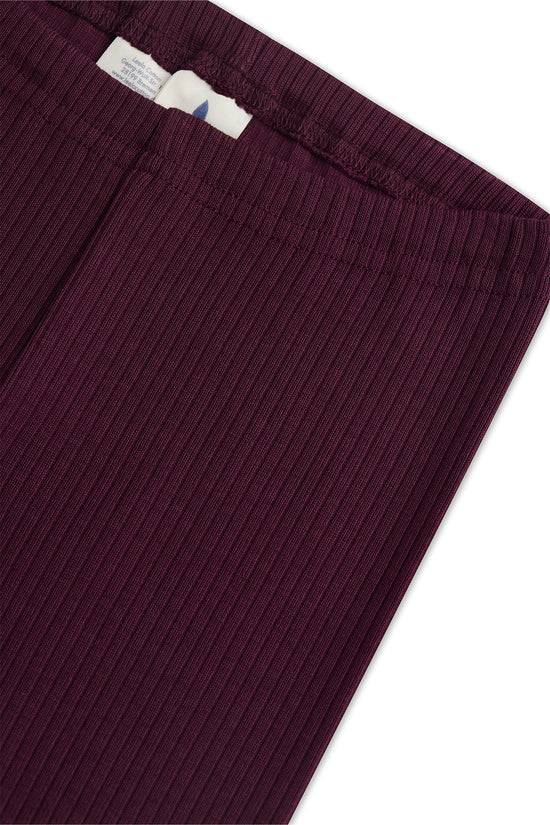 Leela Cotton 2052 AU | Ripp-Leggings - Aubergine Riesige Rabatte