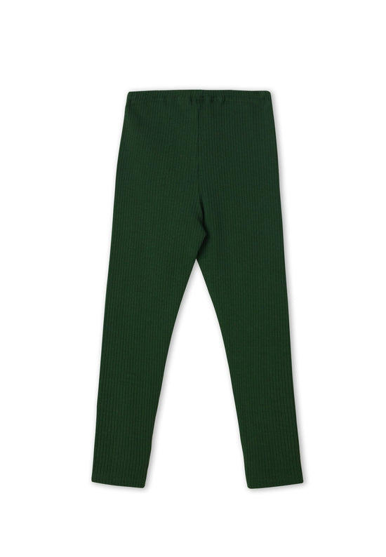 Leela Cotton 2052 TL | Ripp-Leggings - Tannennadel 50% Rabatt mit kostenlosem Versand