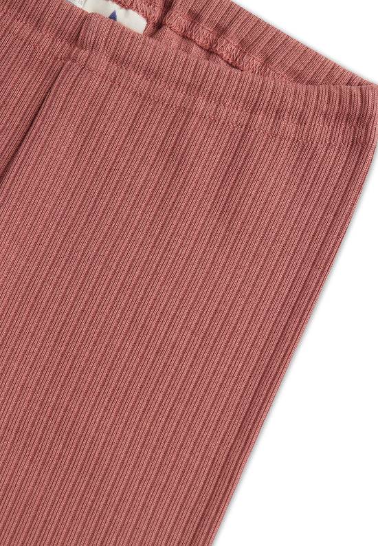 Leela Cotton 2052 WR | Ripp-Leggings - Dunkel Mauve Clearance-Verkauf