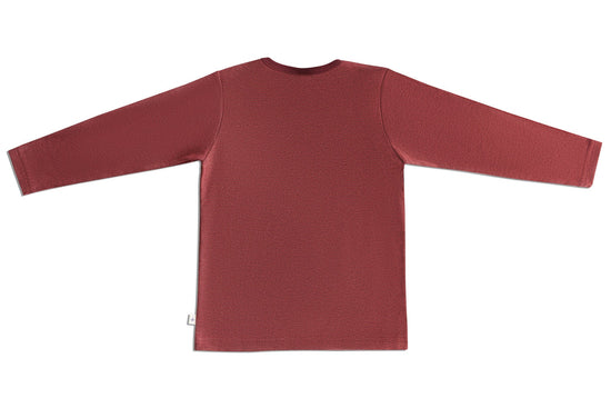 Leela Cotton 2060 KT | Baby Basic Langarmshirt - Kaffee/Rostrot Kostenloser Versand international