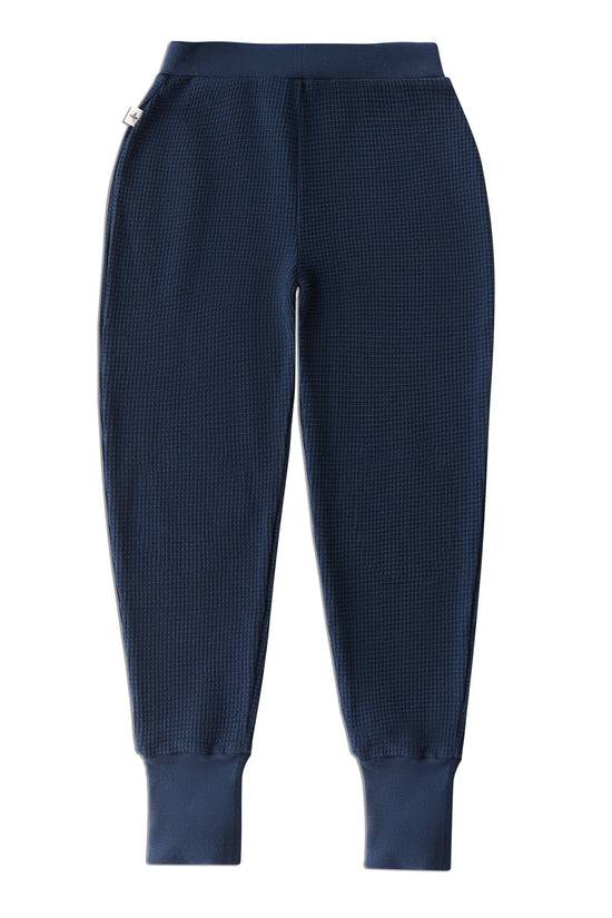 Leela Cotton 2879 ID | Waffel Strick Kinderhose - Indigo 2025