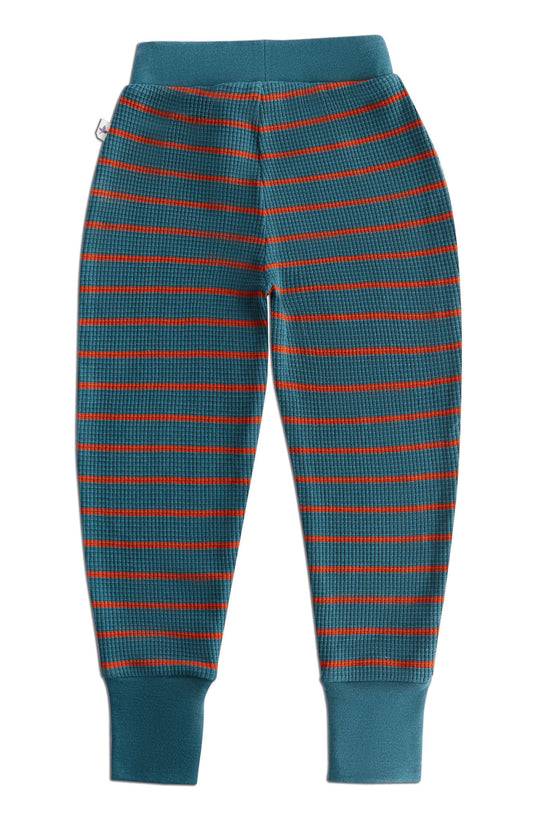 Leela Cotton 2879 WS | Waffel Strick Kinderhose - Tanne/Tabasco Outlet