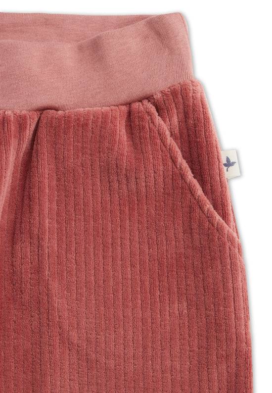 Leela Cotton 2172 WR | Kinder Cordhose schmaler Bund - Dunkel Mauve Schlussverkauf