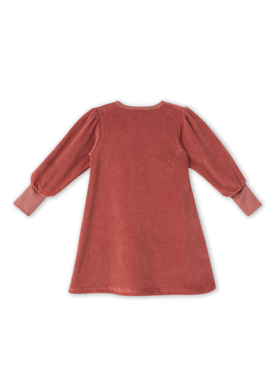Leela Cotton 2624 WR | Cordkleid - Dunkel Mauve Fabrikverkauf