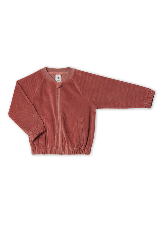 Leela Cotton 2696 WR | Cord Baseballjacke - Dunkel Mauve Fabrikpreis