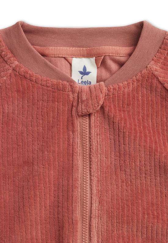 Leela Cotton 2696 WR | Cord Baseballjacke - Dunkel Mauve Fabrikpreis