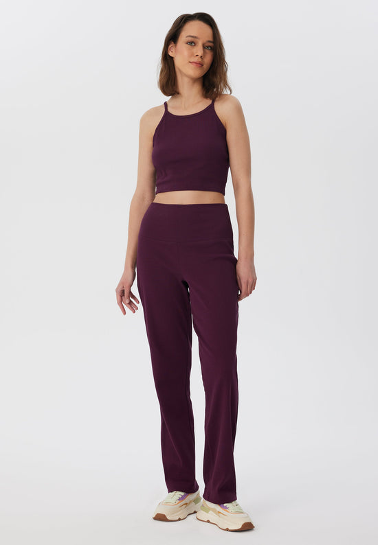 Leela Cotton 4071-028 | Ripp Hose - Aubergine Günstig kaufen