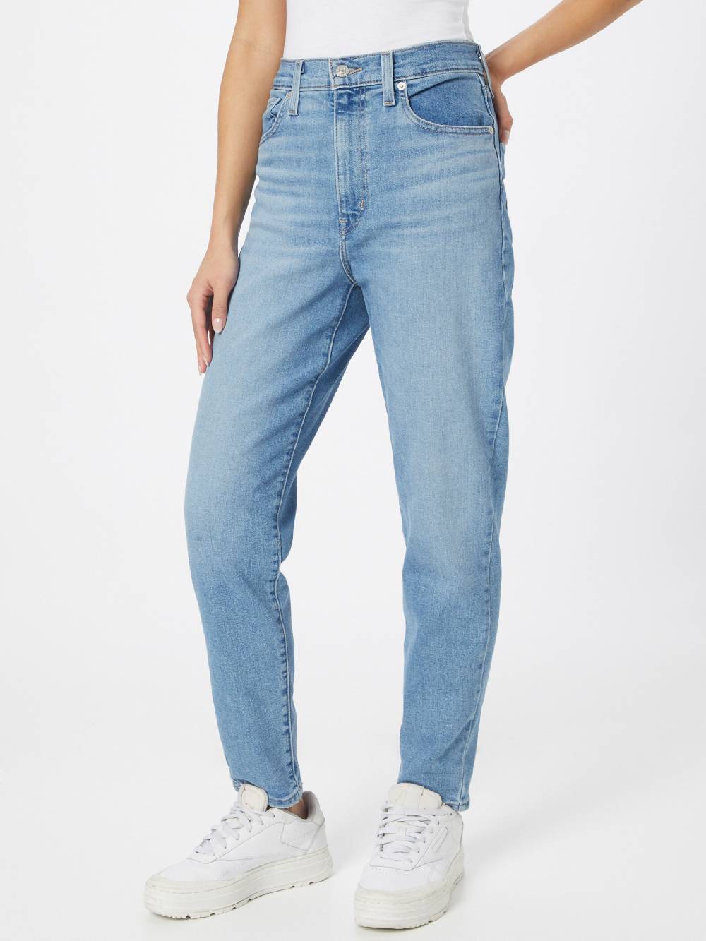 LEVI'S ® Tapered Jeans 'High-Waisted Mom' in Blue Denim Online Outlet