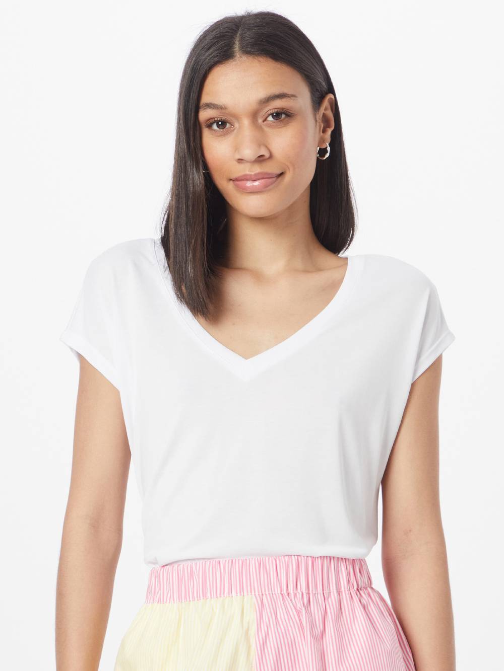 VILA Shirt in White Rabatt