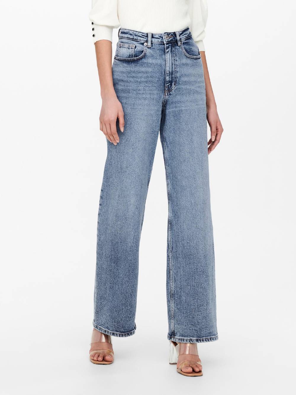 ONLY Wide leg Jeans 'ONLJuicy' in Blue Denim Vatertagsangebot