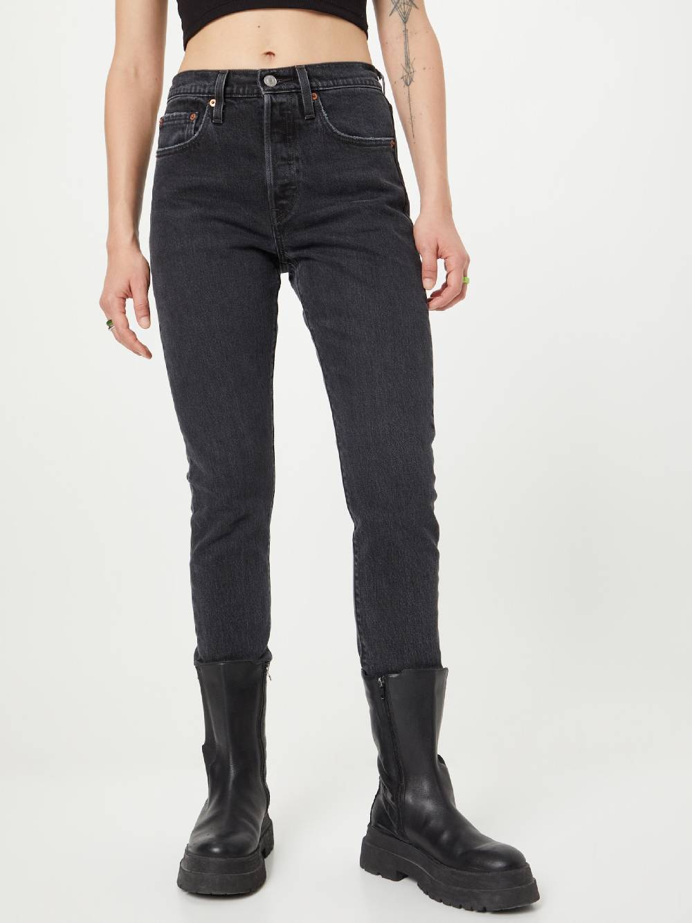 LEVI'S ® Slim fit Jeans '501' in Grey Denim Kauf eins, bekomm eins gratis