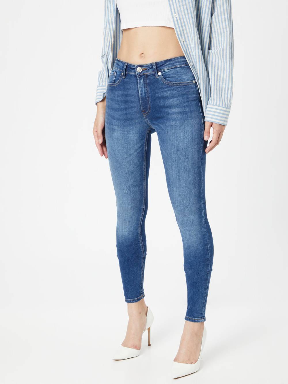 ONLY Skinny Jeans 'Paola' in Dark Blue Sonderangebote