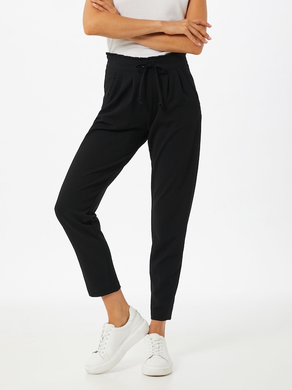 JDY Regular Pleat-Front Pants 'Catia' in Black Neueste Stile