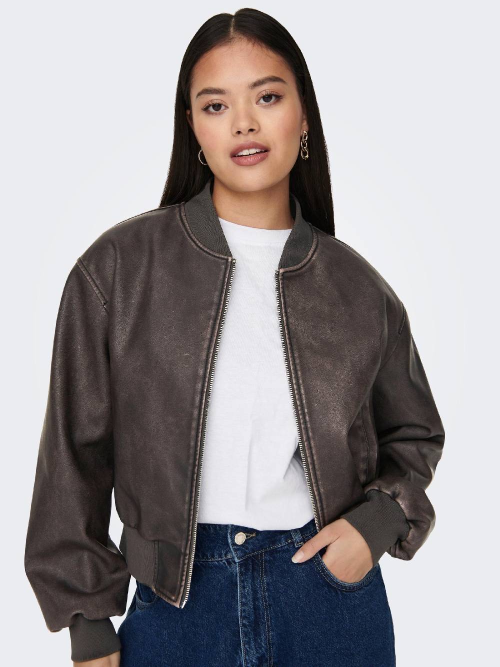 ONLY Between-Season Jacket 'Jane' in Chestnut Brown Schlussverkauf