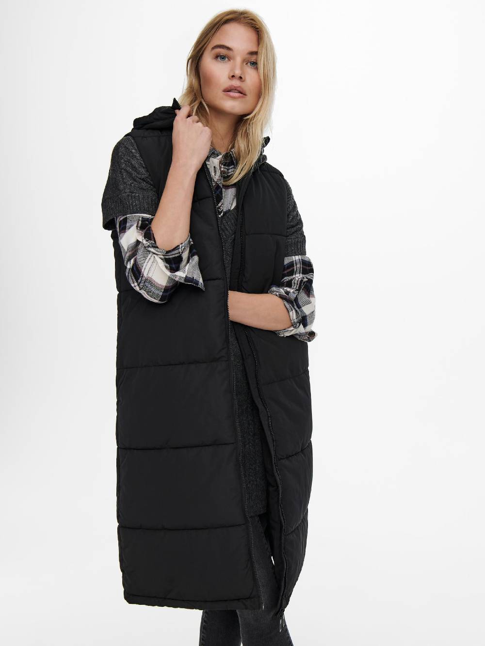 ONLY Vest 'ONLALINA' in Black Versandkostenfrei