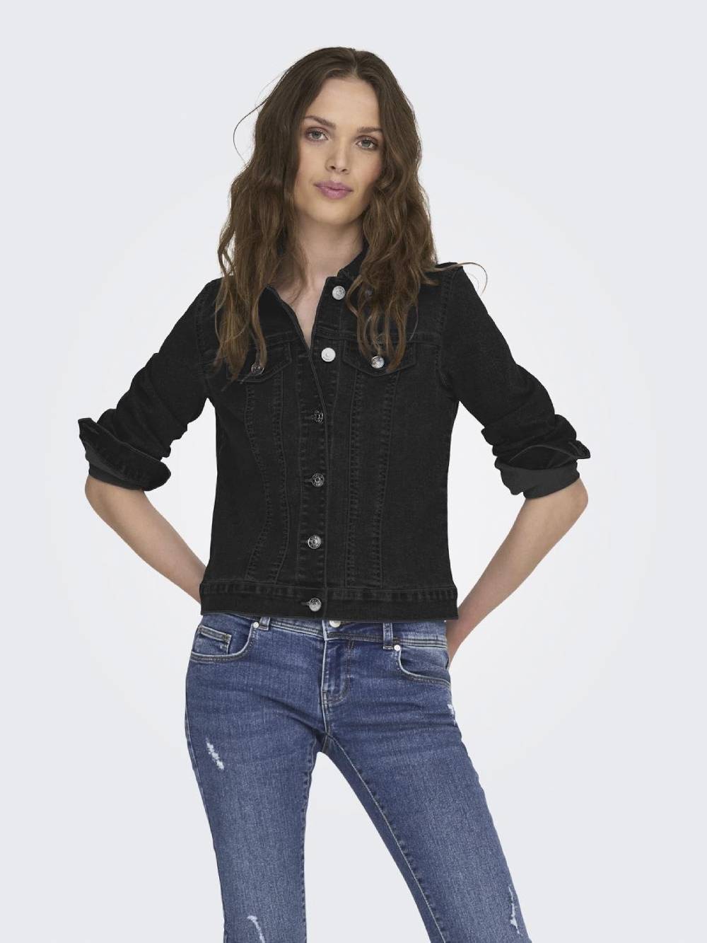 ONLY Between-Season Jacket 'MAGIC' in Mottled Black Exklusivangebot