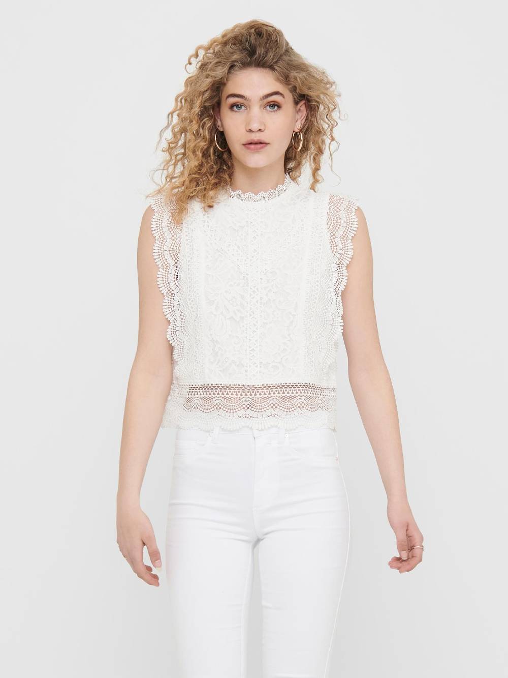 ONLY Blouse 'Karo' in White Riesige Ersparnisse
