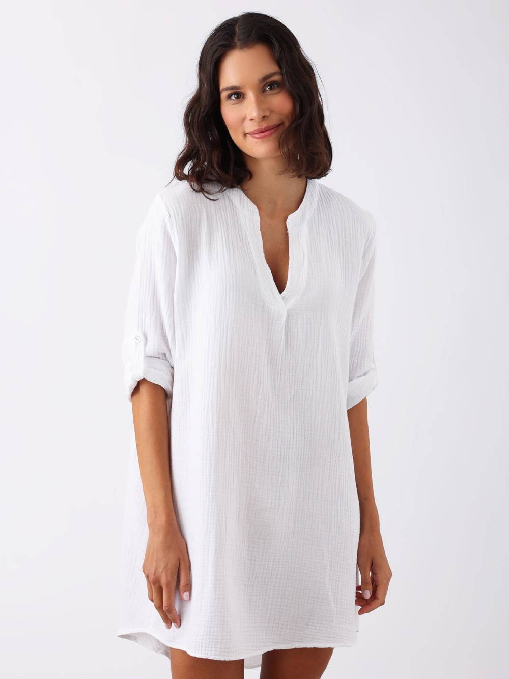 Zwillingsherz Tunic 'Amelie' in White Kostenlose Rückgabe