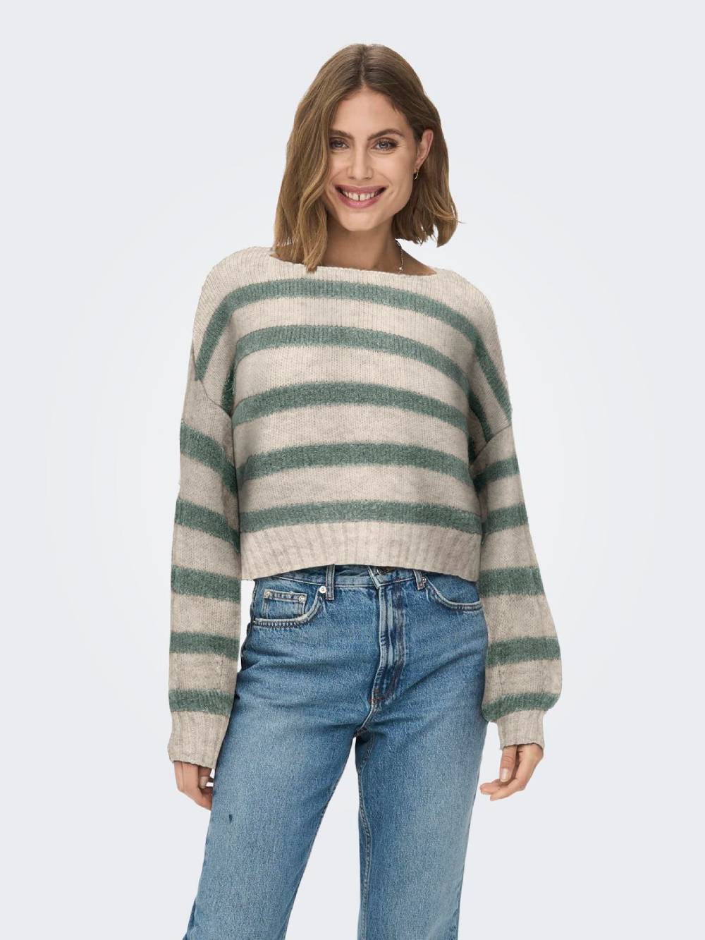 ONLY Sweater 'ONLAYA' in Beige Auslauf