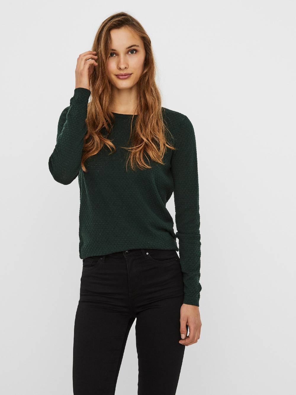 VERO MODA Sweater 'VMCare' in Emerald im Angebot