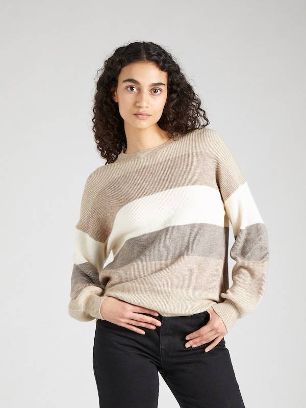 ONLY Sweater 'Atia' in Dark Beige, Mottled Beige Weihnachtsangebot