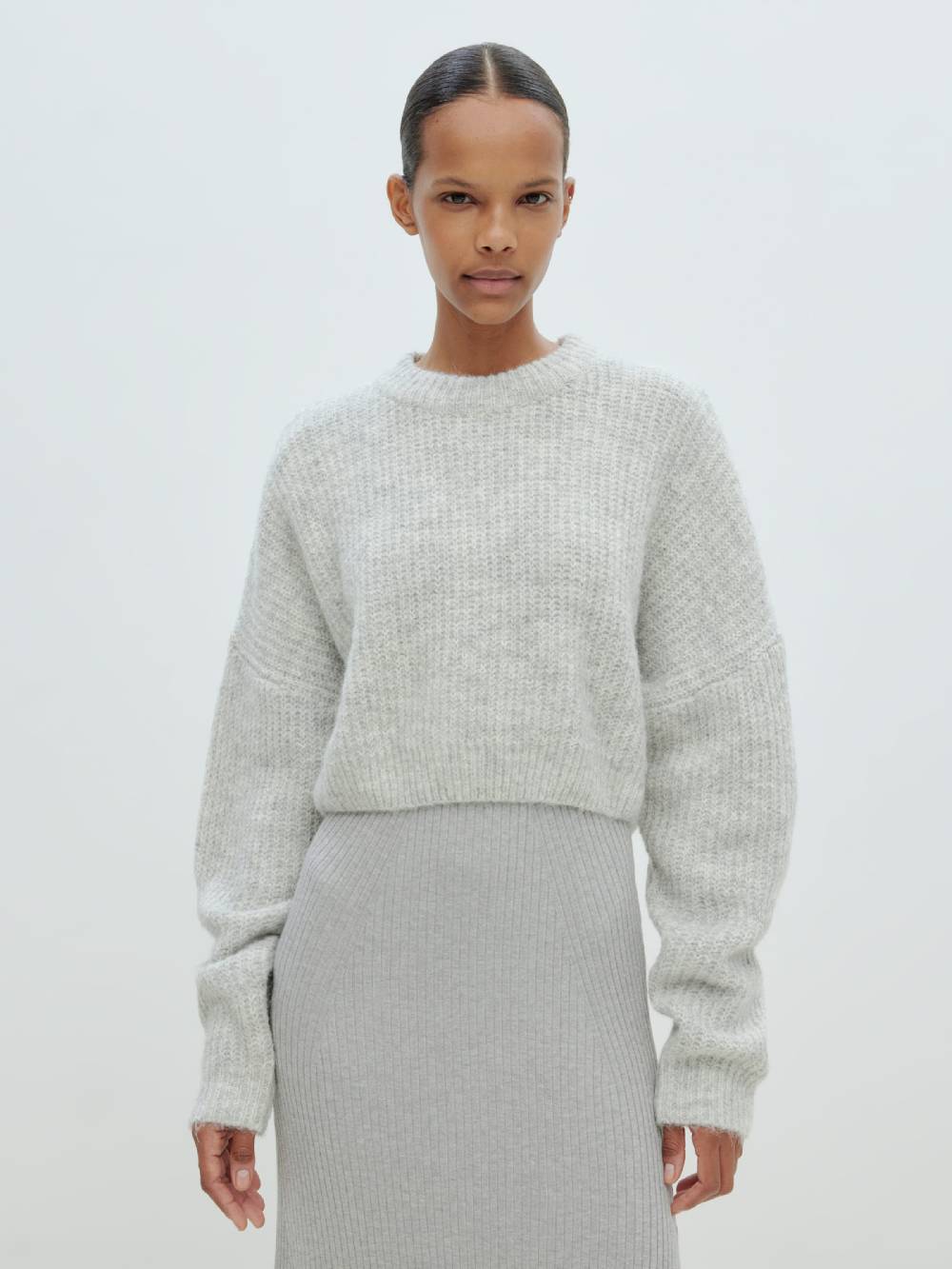 EDITED Sweater 'Yella' in Mottled Grey Muttertagsangebot