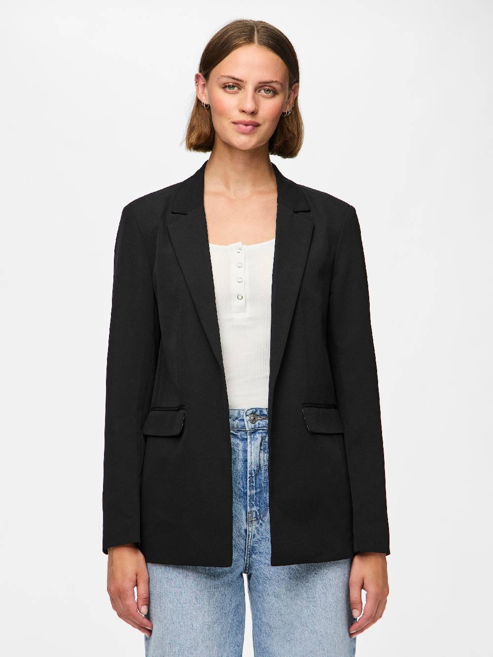 PIECES Blazer 'PCBOZZY' in Black Tägliche Deals