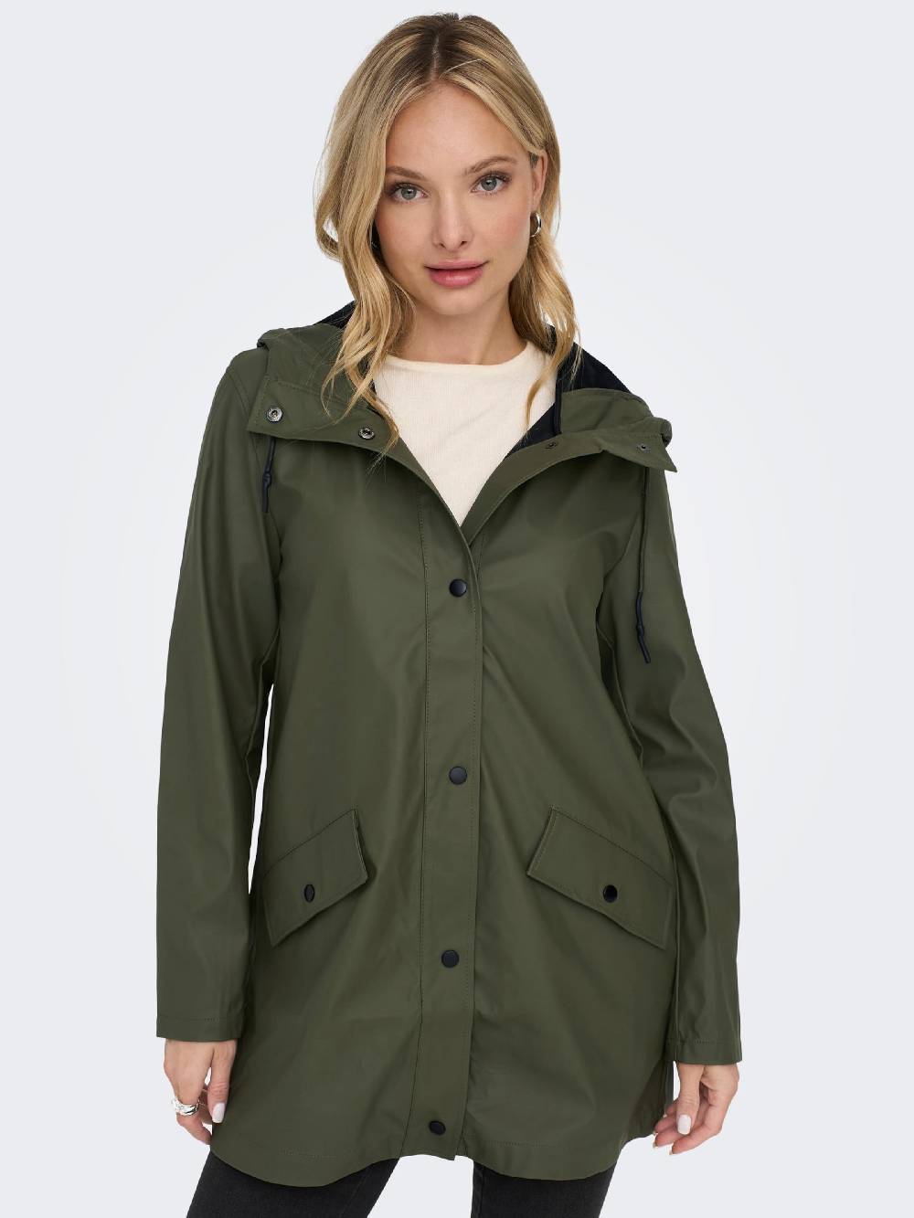 ONLY Between-Seasons Coat 'Elisa' in Dark Green Nur für heute