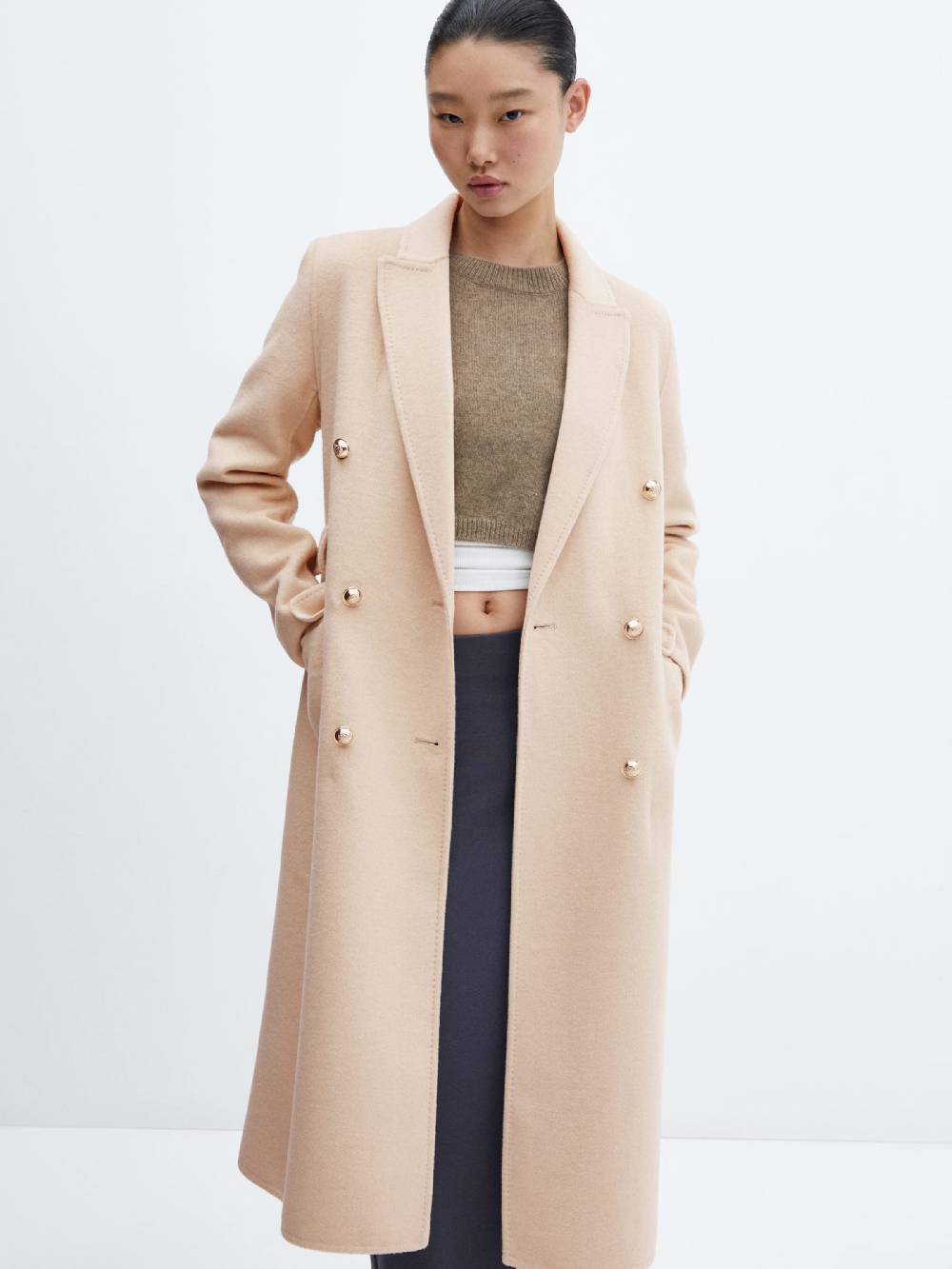 MANGO Winter Coat in Beige Bis zu 55% Rabatt
