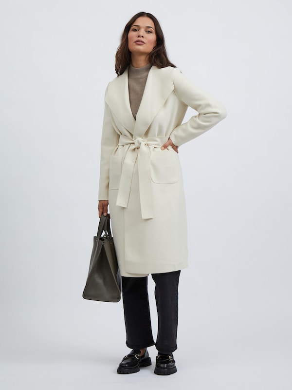 VILA Between-Seasons Coat 'VIJuice' in Cream Im Verkauf