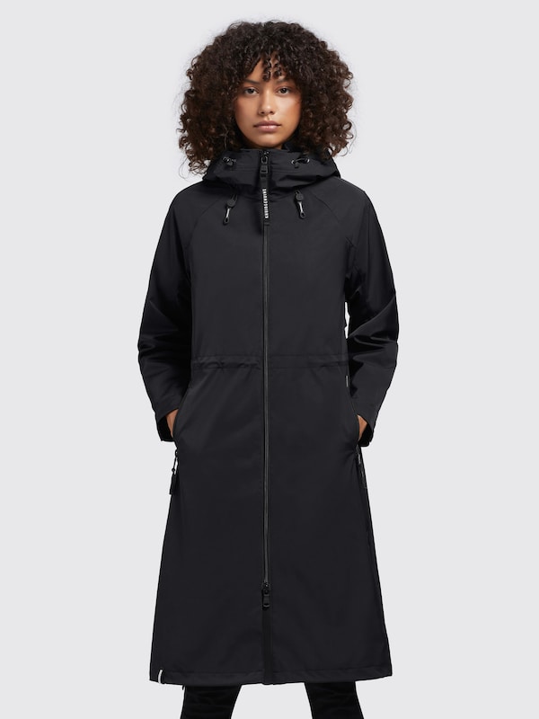 khujo Between-Seasons Coat 'Xappi' in Black zollfrei