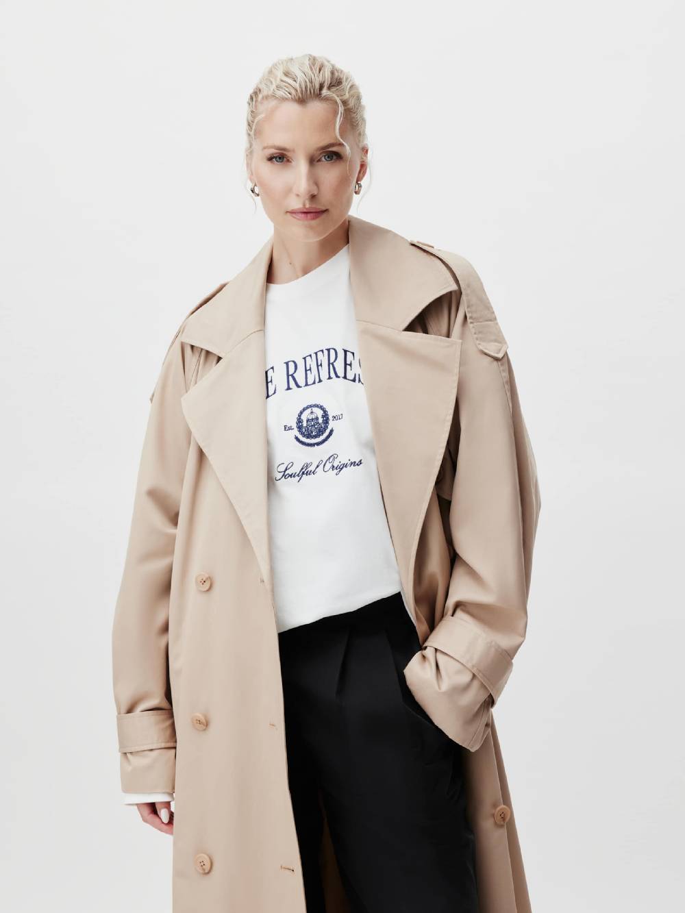 LeGer by Lena Gercke Between-Seasons Coat 'Alita' in Beige Rabatte dieses Monats