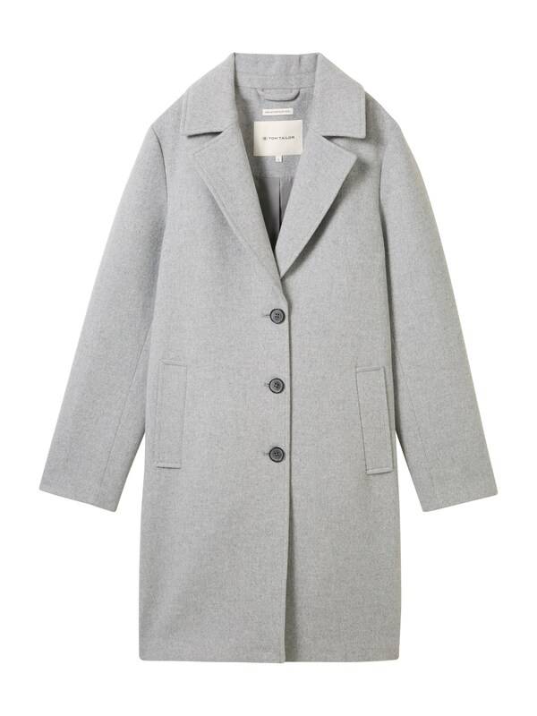 TOM TAILOR Between-Seasons Coat in Light Grey Verkauf