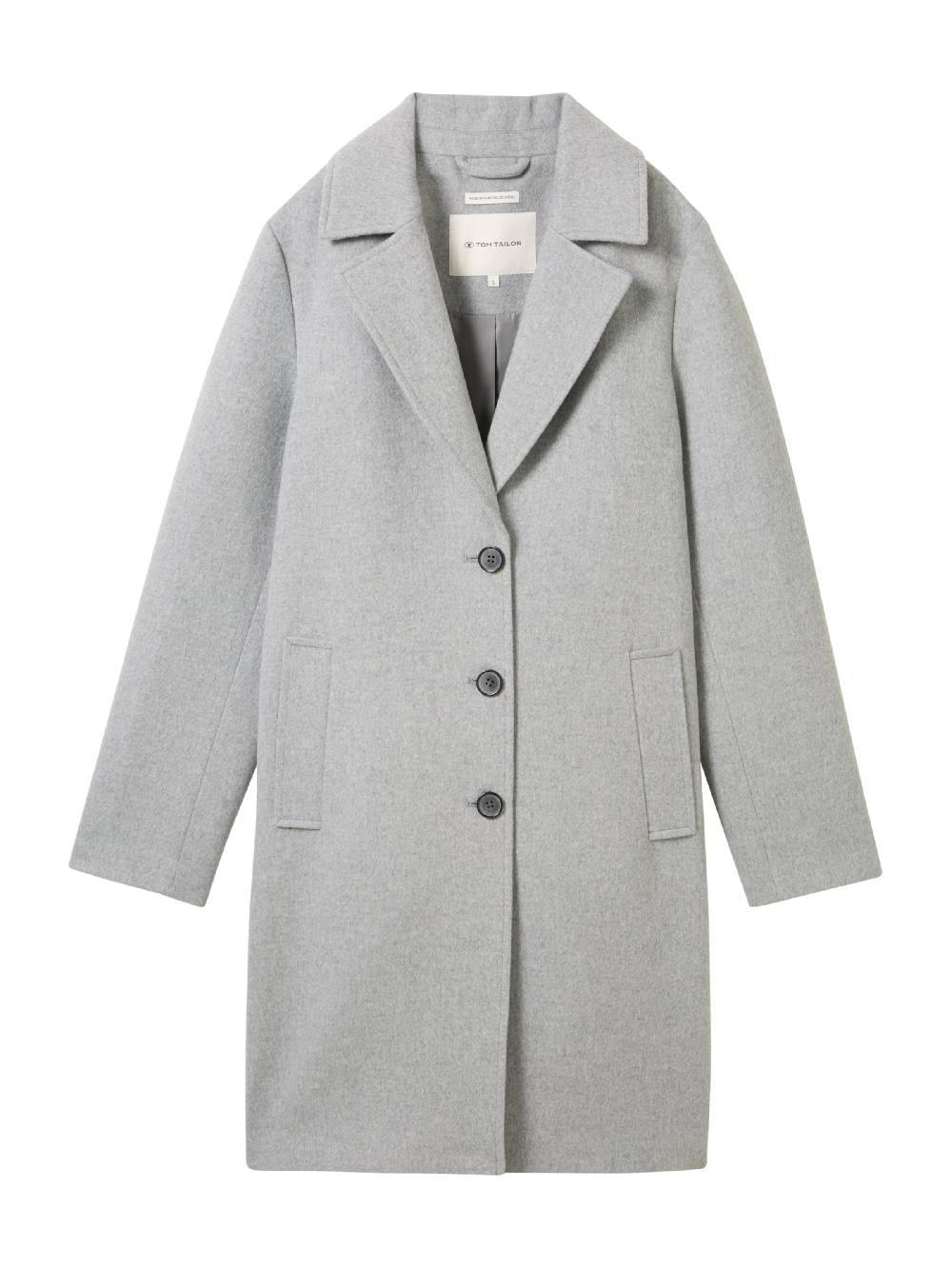TOM TAILOR Between-Seasons Coat in Light Grey Verkauf