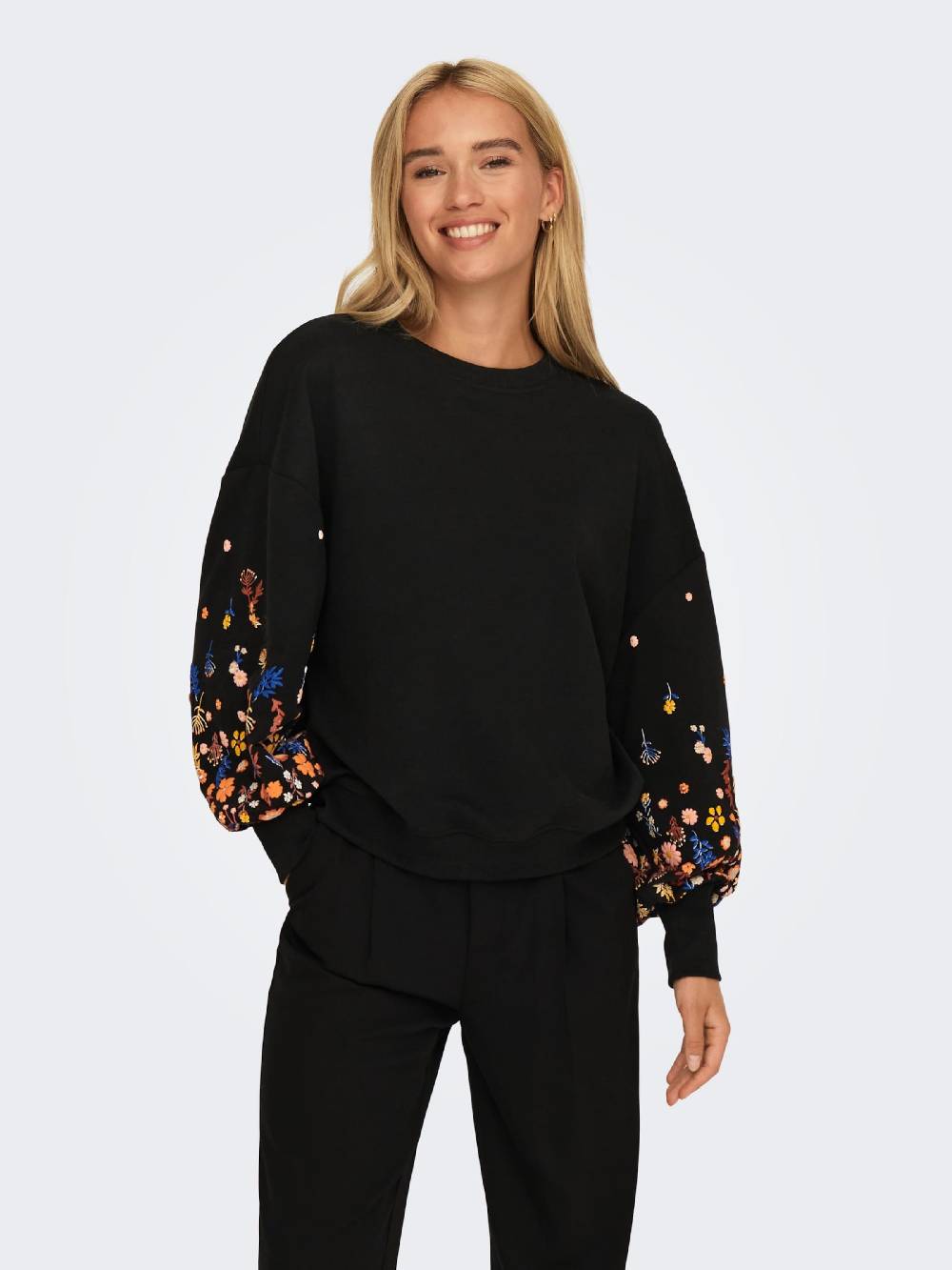 ONLY Sweatshirt 'ONLBrooke' in Black Meist gekauft