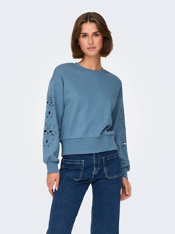 ONLY Sweatshirt 'ONLWinnie' in Blue Lagerräumung