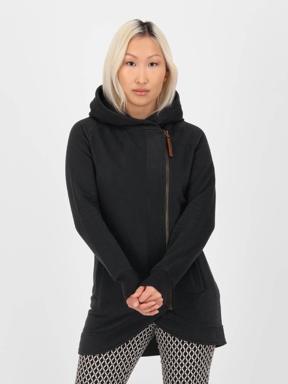 Alife and Kickin Zip-Up Hoodie 'BibianeAK' in Black Neueste Mode